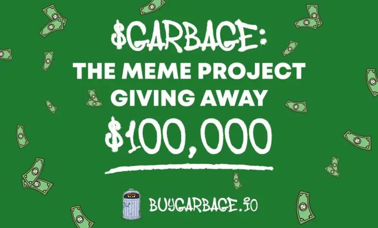 The Memecoin Garbage project aims to launch a $100,000 giveaway