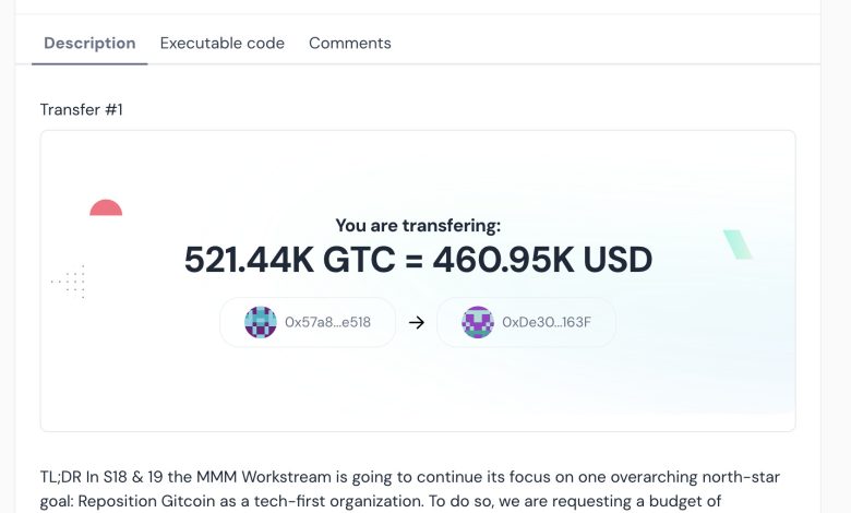 Gitcoin botched the transfer, sending $460,000 to a non-refundable address